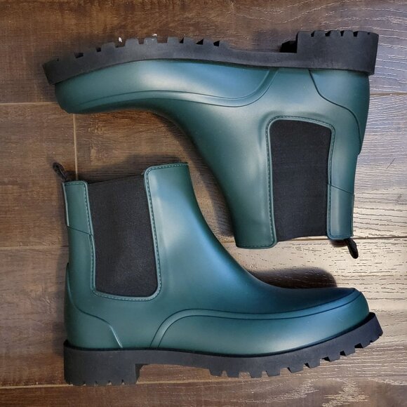 NEW Bernardo Addison Ankle Rain Boots Womens 11 Green Chic City Outdoors - Picture 5 of 10